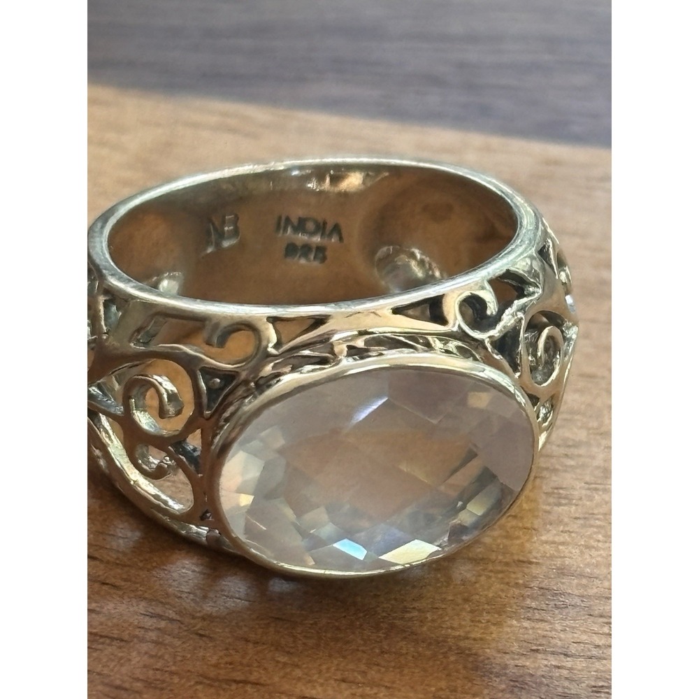 Nicky Butler Sterling Silver Rose Quartz Ring Size 8